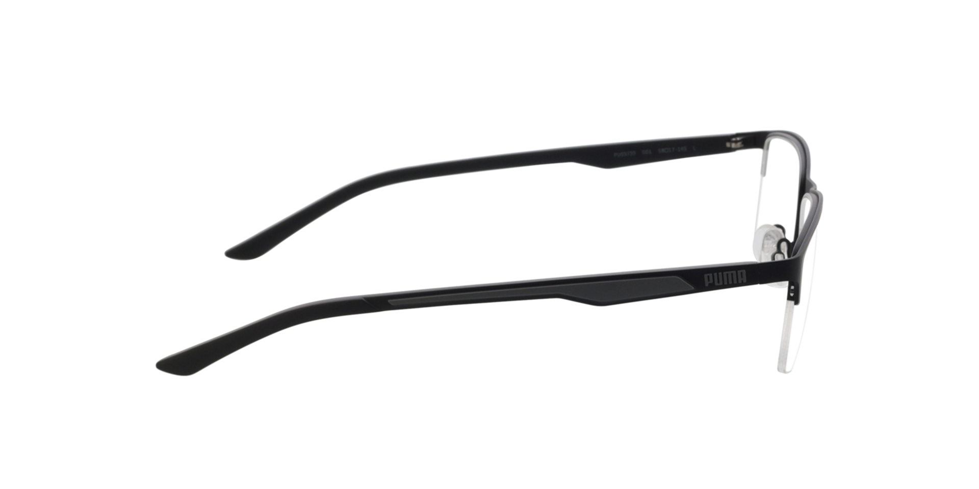 PU0373O Matt Schwarz MetallEyeglass Frames von B24, Seitenansicht