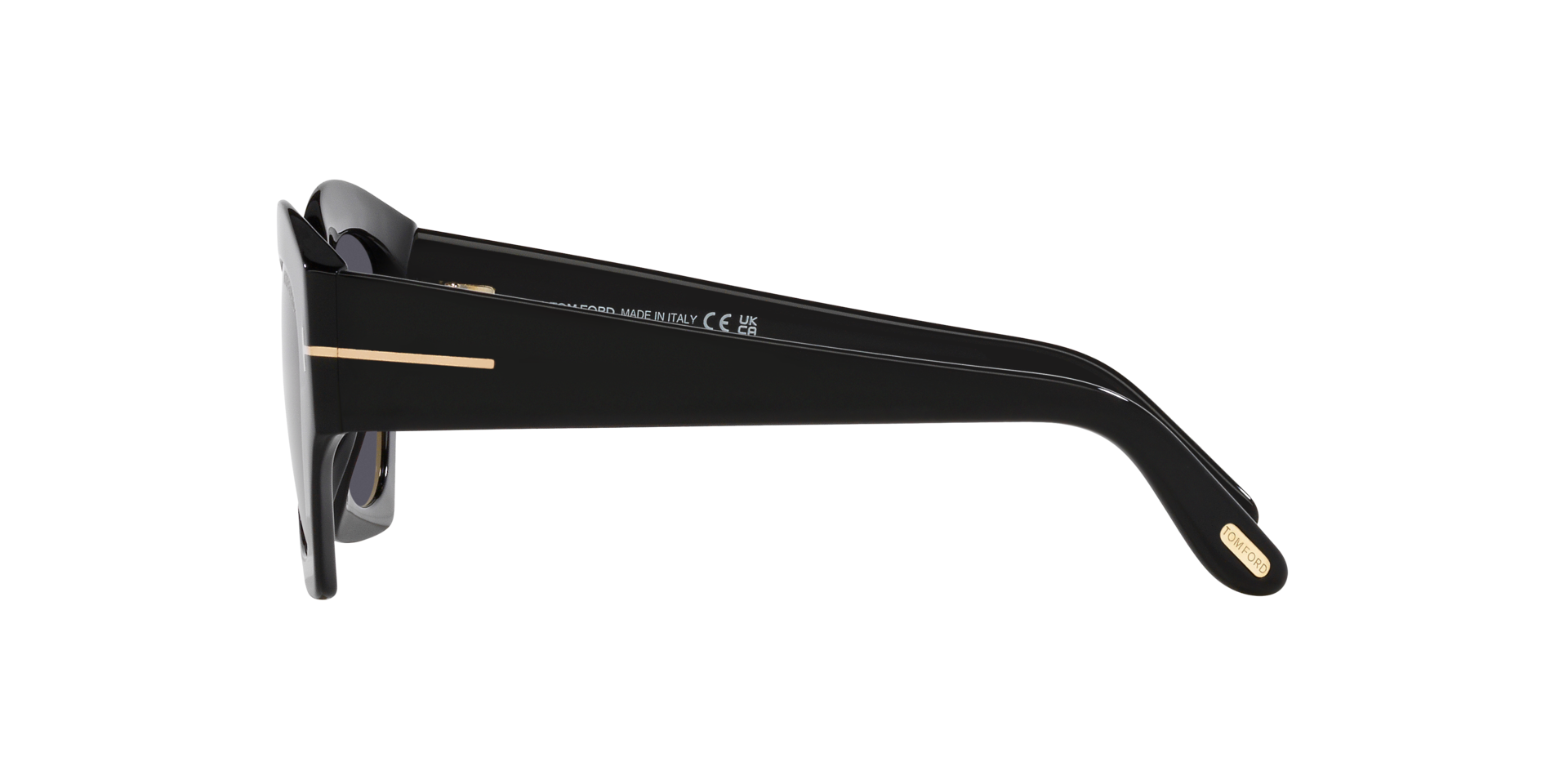 Guilliana Glänzendes Schwarz AcetatSunglass Frames von B24, Seitenansicht
