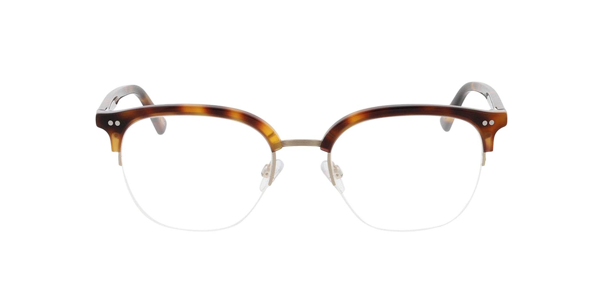 Maryland Havana  &  Matt Gold MetallEyeglass Frames von B24, Vorderansicht