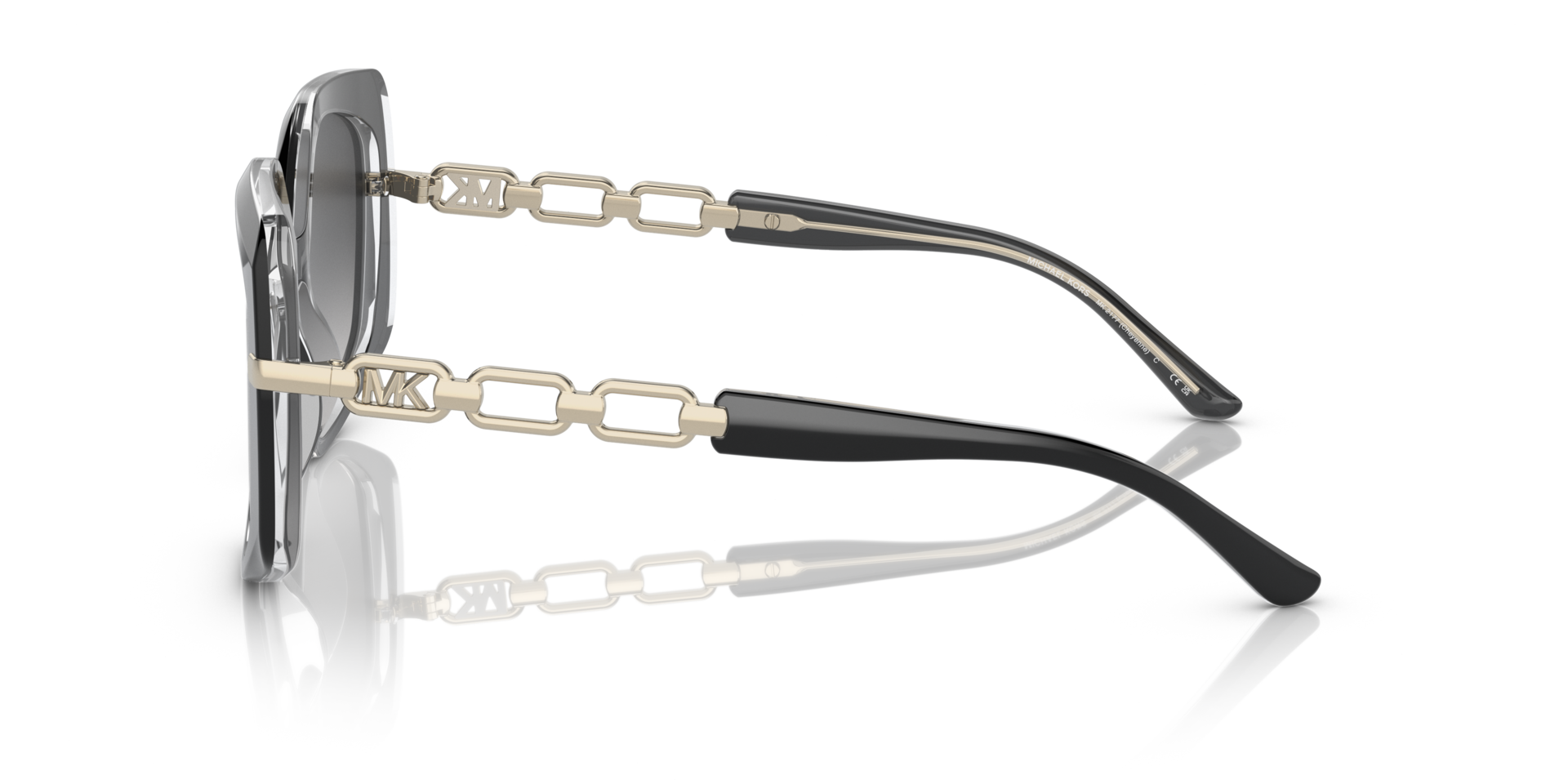 MK2177 Schwarz & Klar laminiert AcetatSunglass Frames von B24, Seitenansicht