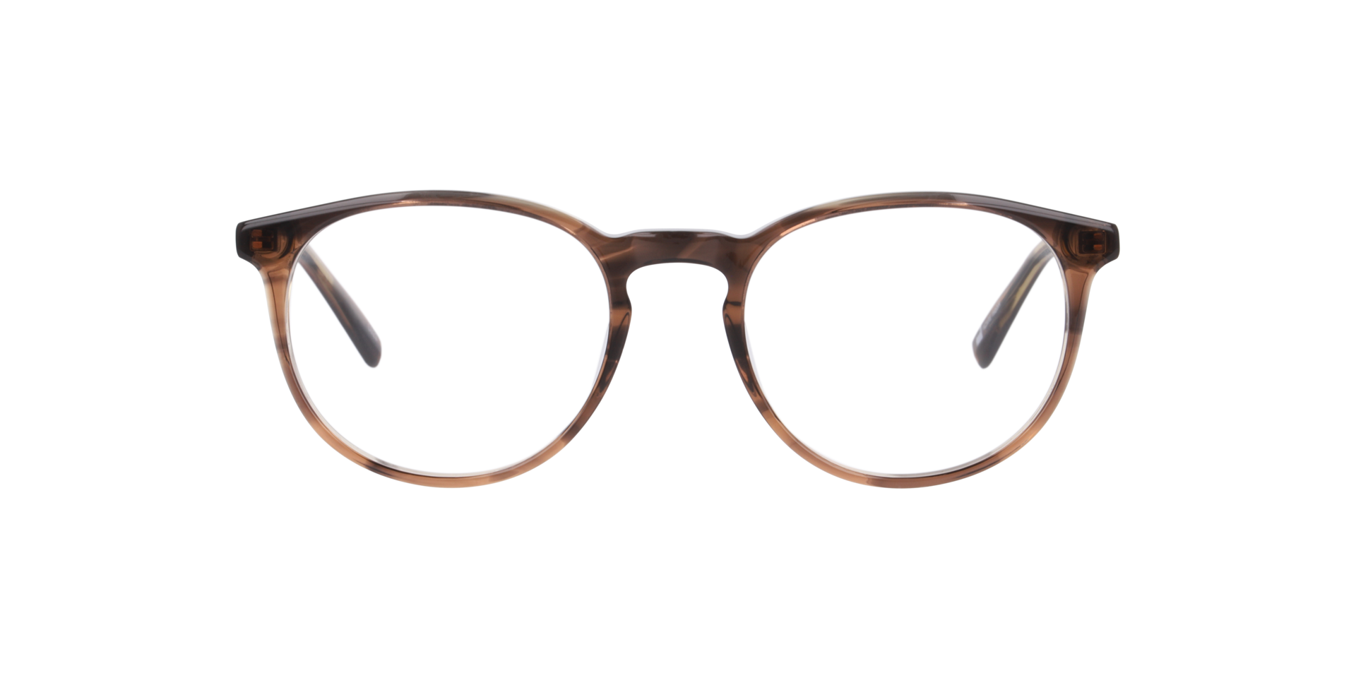 Charlie Crystal Brown Horn AcetaatEyeglass Frames van B24, Vooraanzicht
