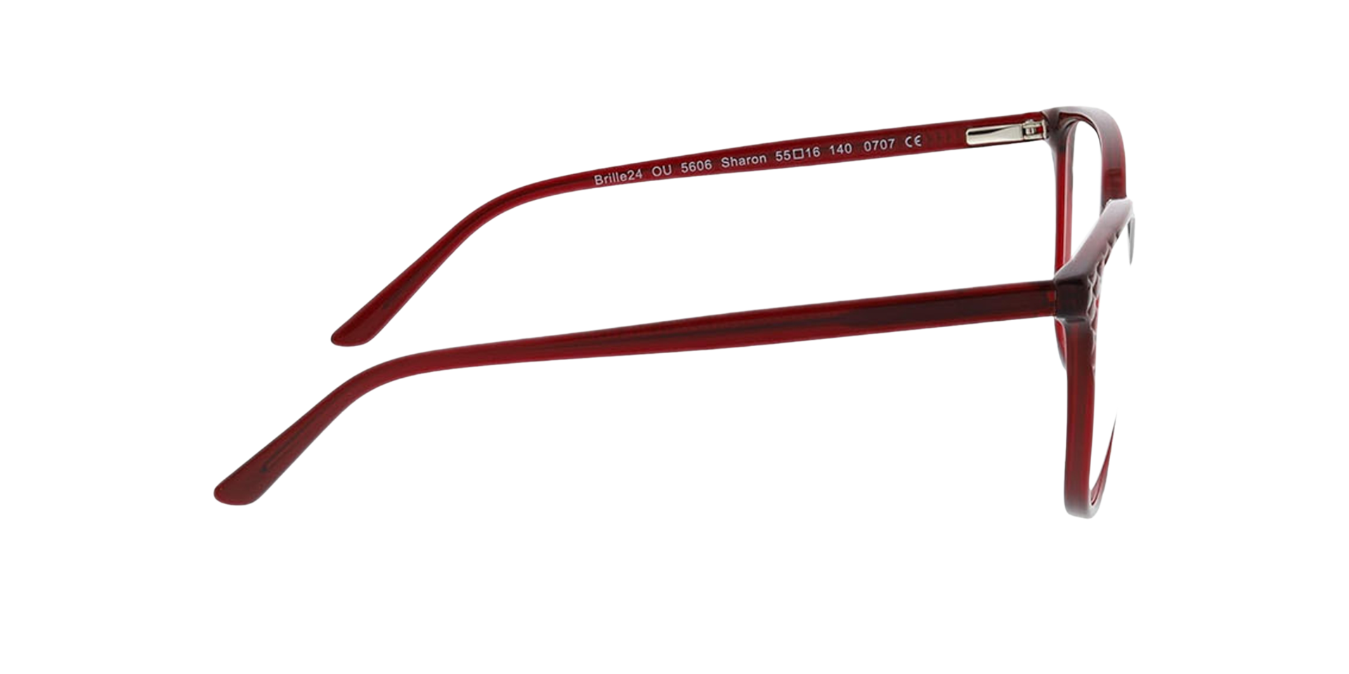 Sharon Kristallrot AcetatEyeglass Frames von B24, Seitenansicht