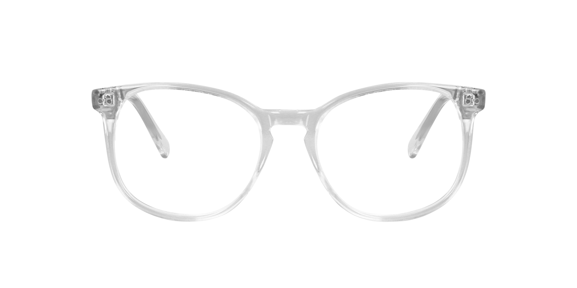 BARRON White Crystal AcetaatEyeglass Frames van B24, Vooraanzicht