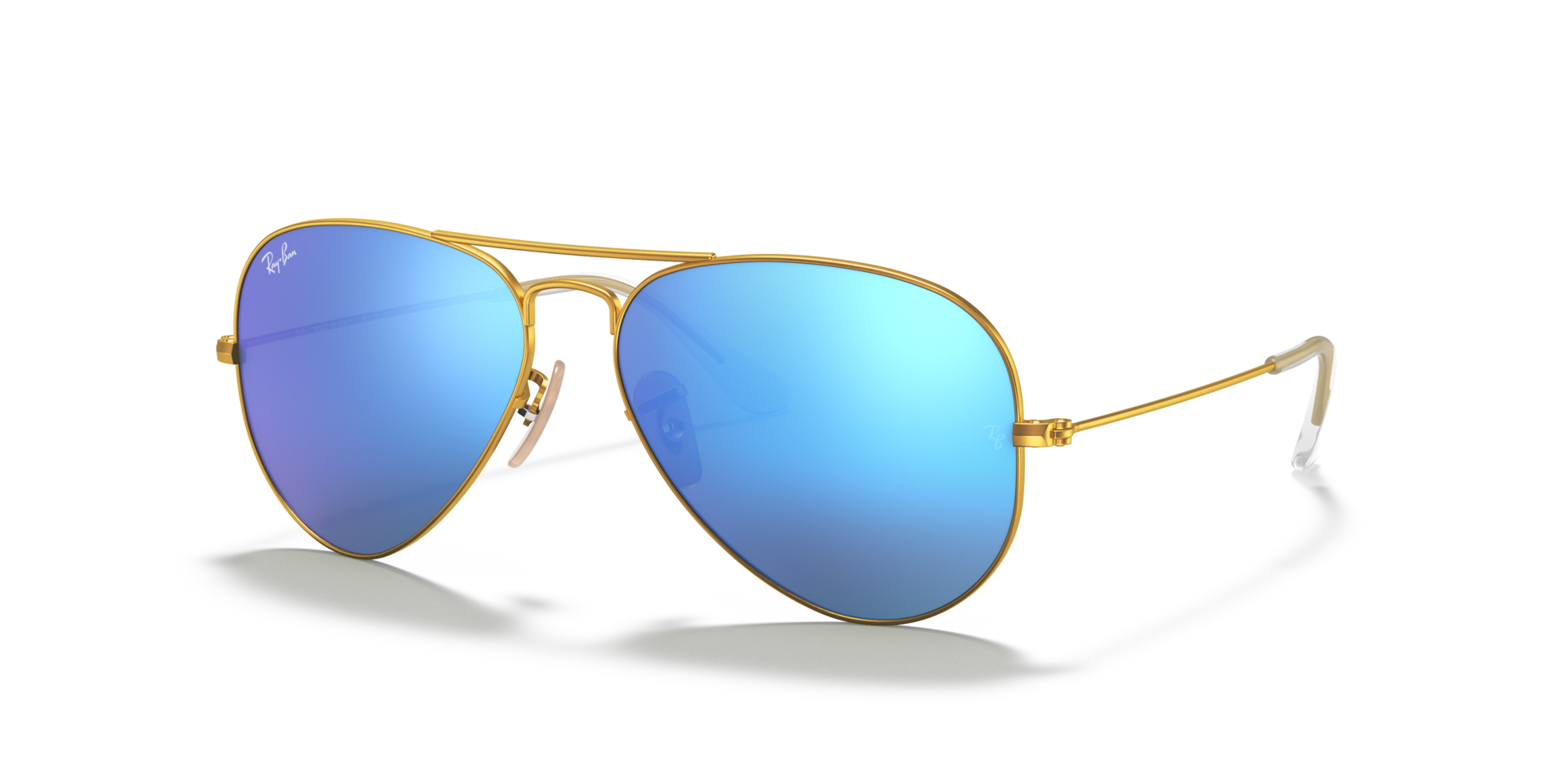 RB3025 Goud MetaalSunglass Frames van B24, Hoekweergave