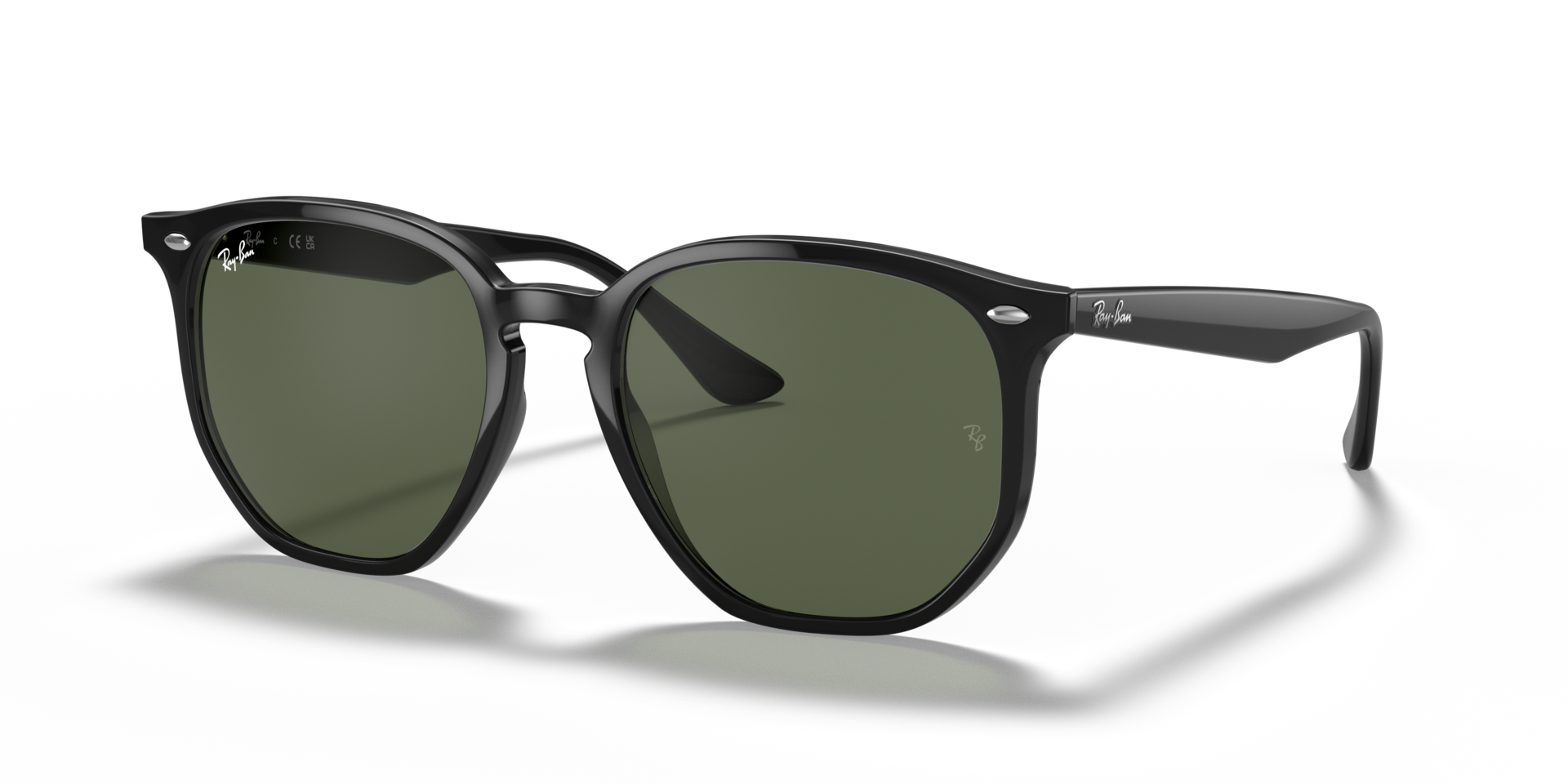 RB4306 Schwarz KunststoffSunglass Frames von B24, Dreiviertelansicht
