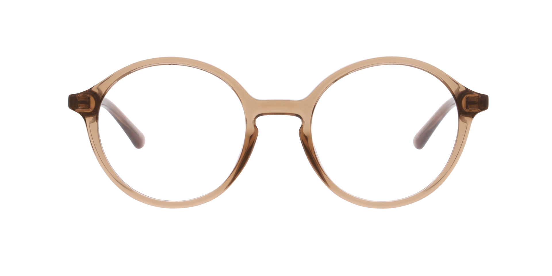 Moss Crystal Hellbraun KunststoffEyeglass Frames von B24, Vorderansicht