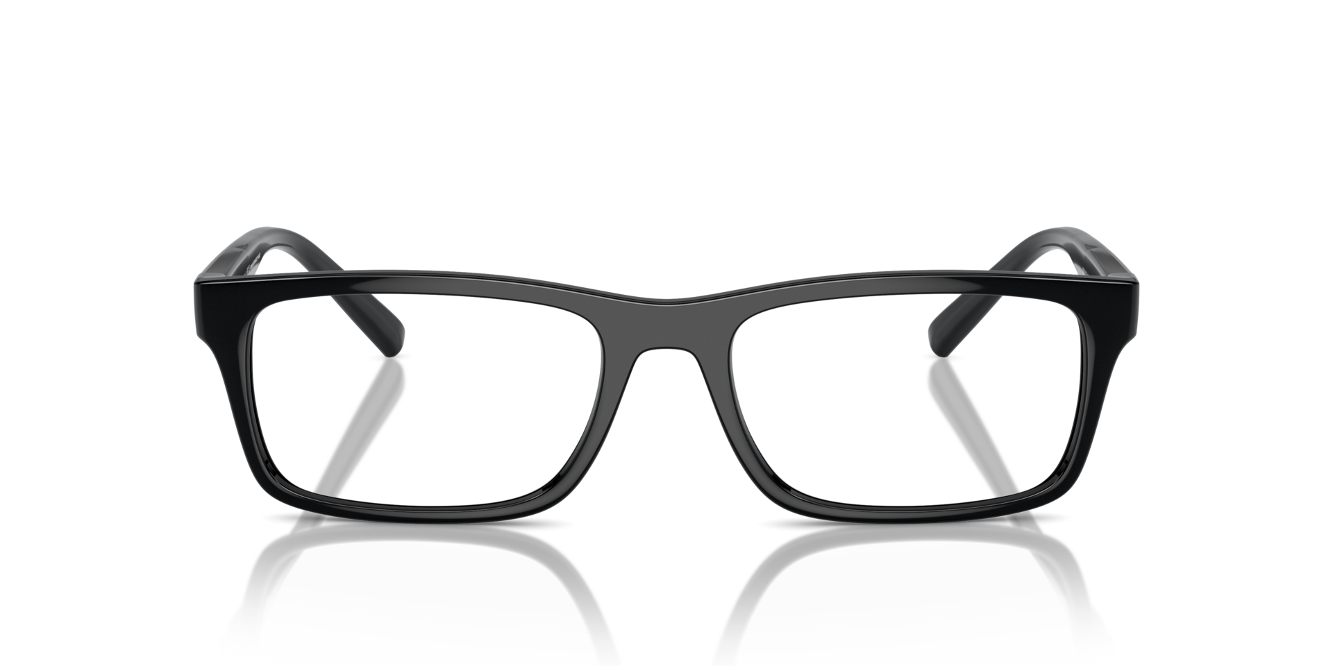 AX3115 Glanzend zwart KunststofEyeglass Frames van B24, Vooraanzicht