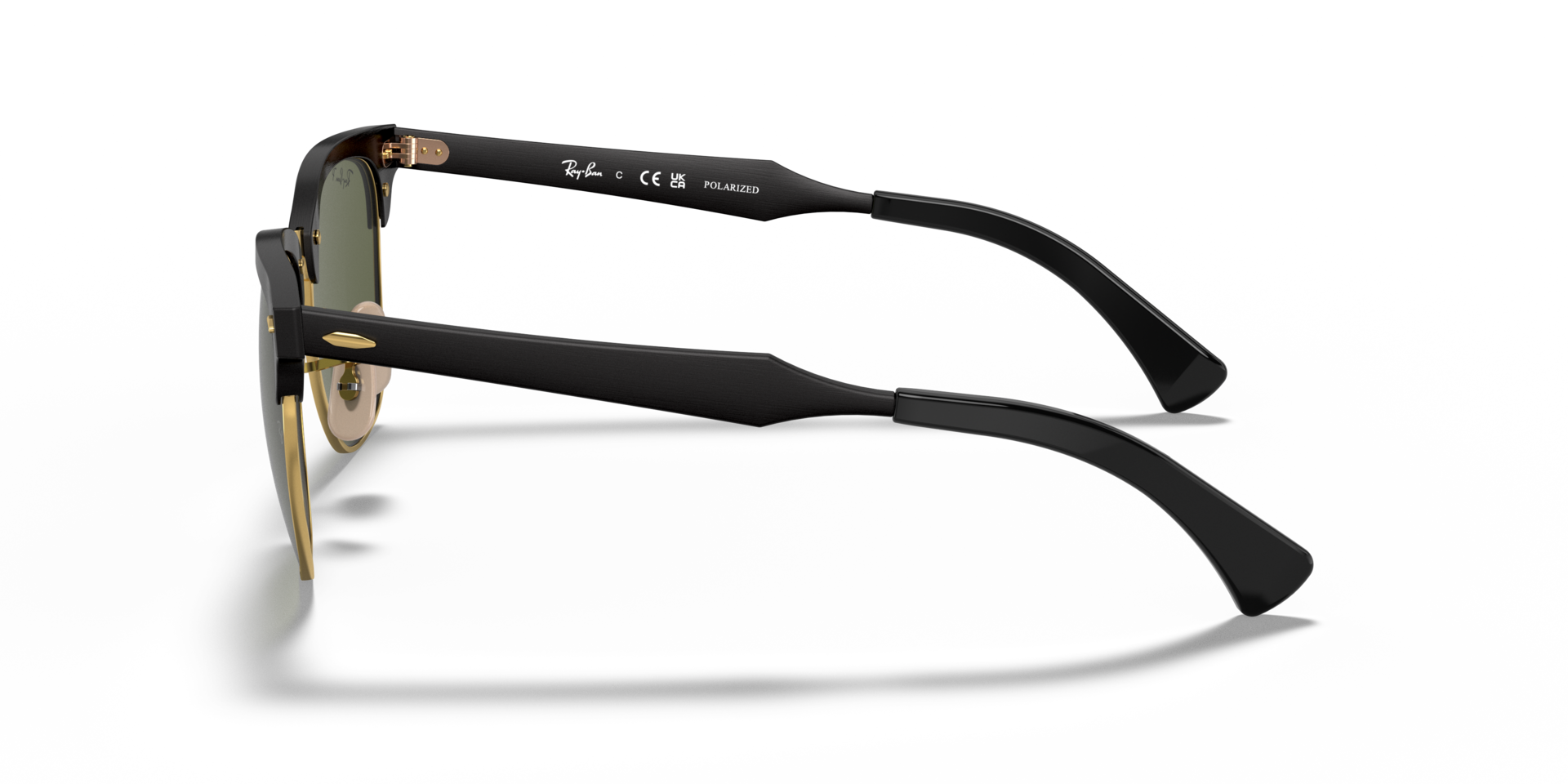 RB3507 Zwart op goud MetaalSunglass Frames van B24, Zijaanzicht