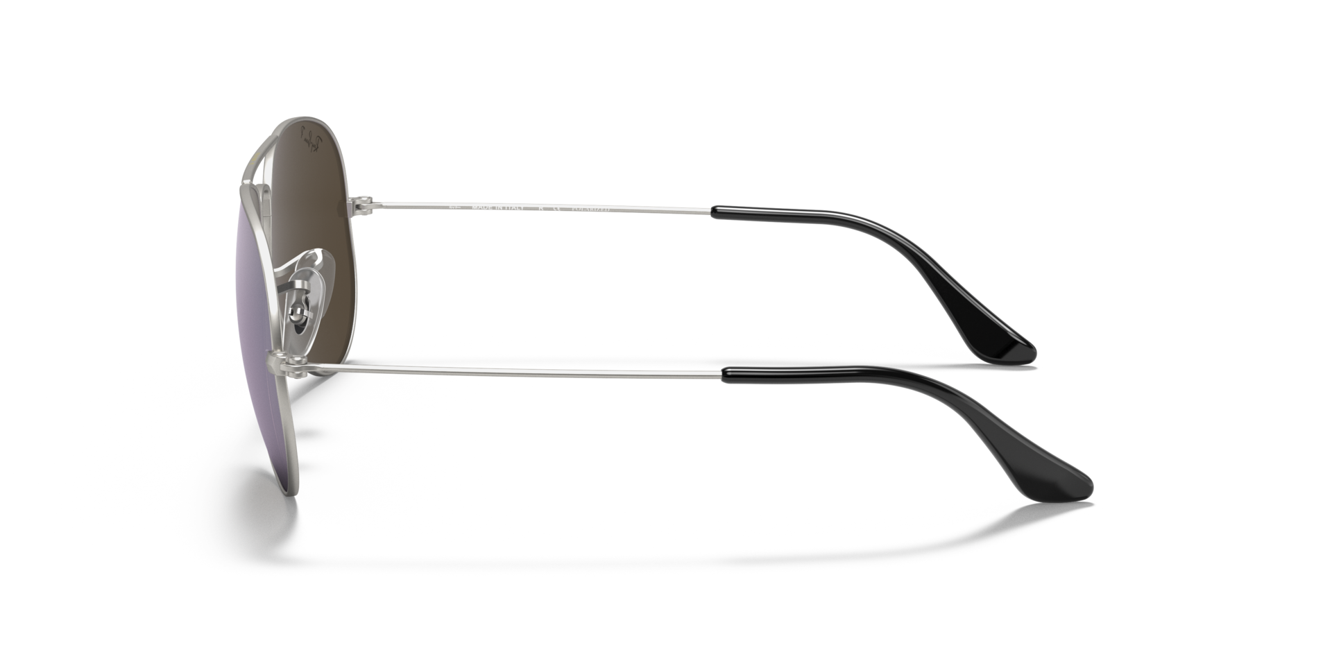 RB3025 Zilver MetaalSunglass Frames van B24, Zijaanzicht