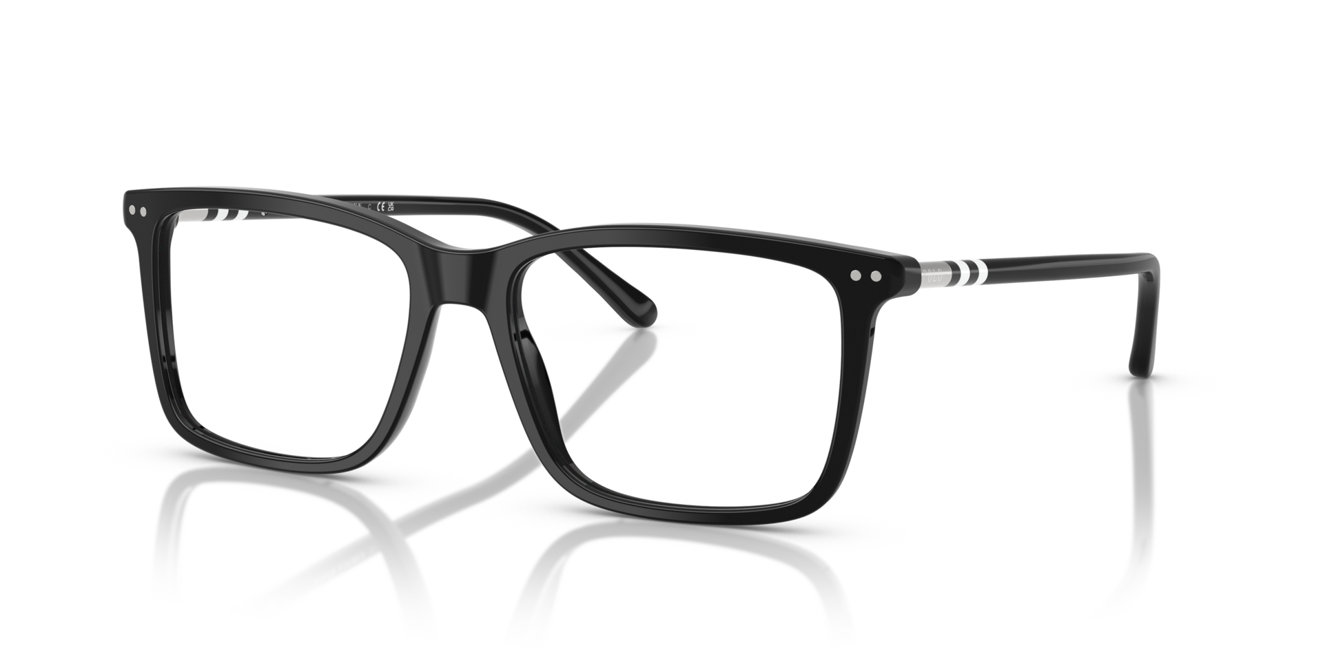 PH2287 Glanzend zwart AcetaatEyeglass Frames van B24, Hoekweergave