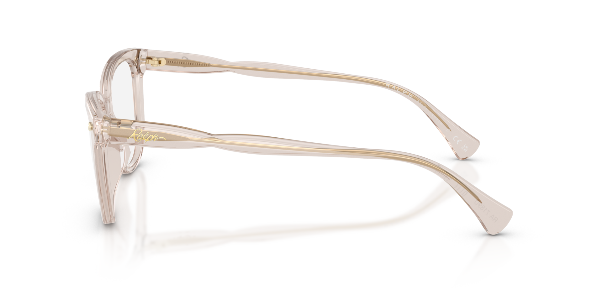 RA7189U Beige Transparent AcetatEyeglass Frames von B24, Seitenansicht