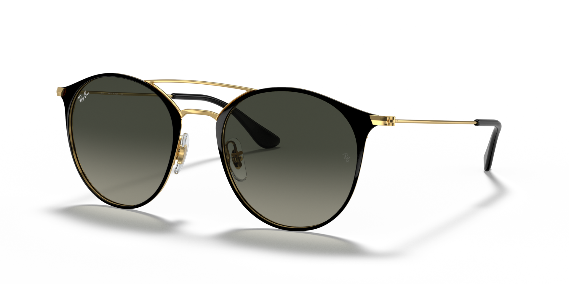 RB3546 Schwarz auf Gold MetallSunglass Frames von B24, Dreiviertelansicht