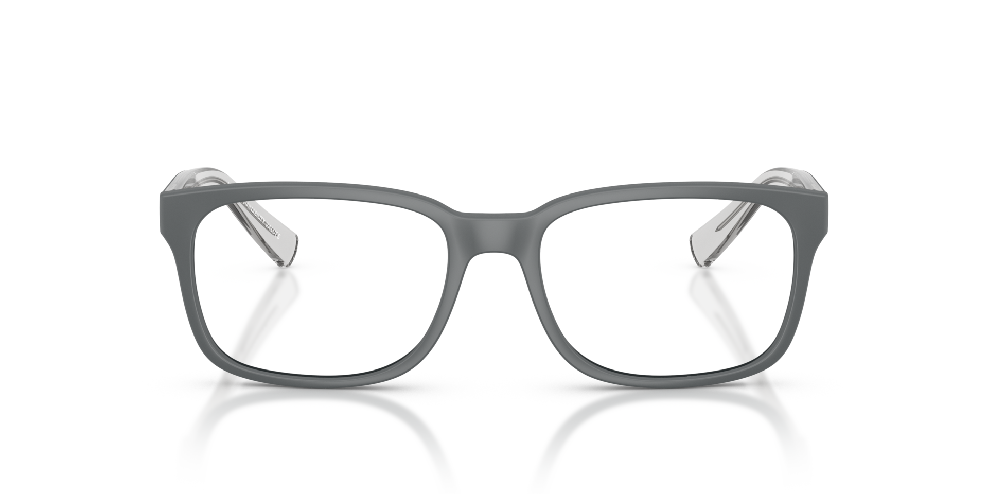 AX3029 Matgrijs KunststofEyeglass Frames van B24, Vooraanzicht