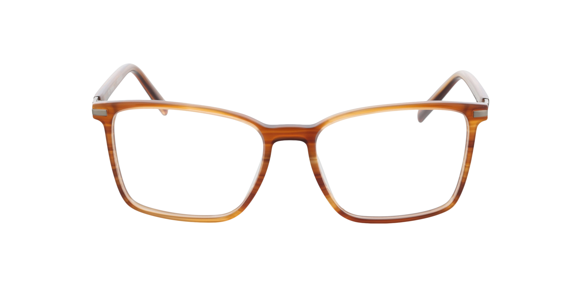 Wembley Honey Horn  &  Matt Silver AcetatEyeglass Frames von B24, Vorderansicht