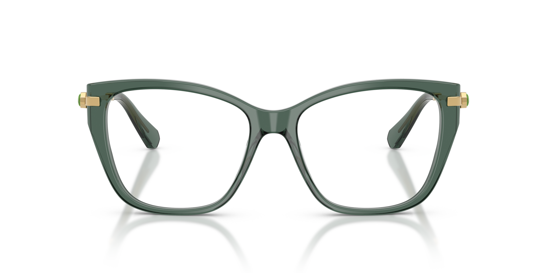 SK2060 Transparent Light Green AcetaatEyeglass Frames van B24, Vooraanzicht