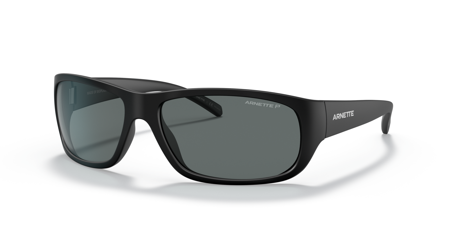 AN4290 Matt Schwarz KunststoffSunglass Frames von B24, Dreiviertelansicht