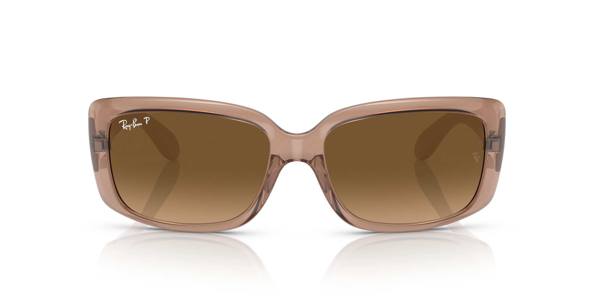 RB4389 Transparant bruin KunststofSunglass Frames van B24, Vooraanzicht
