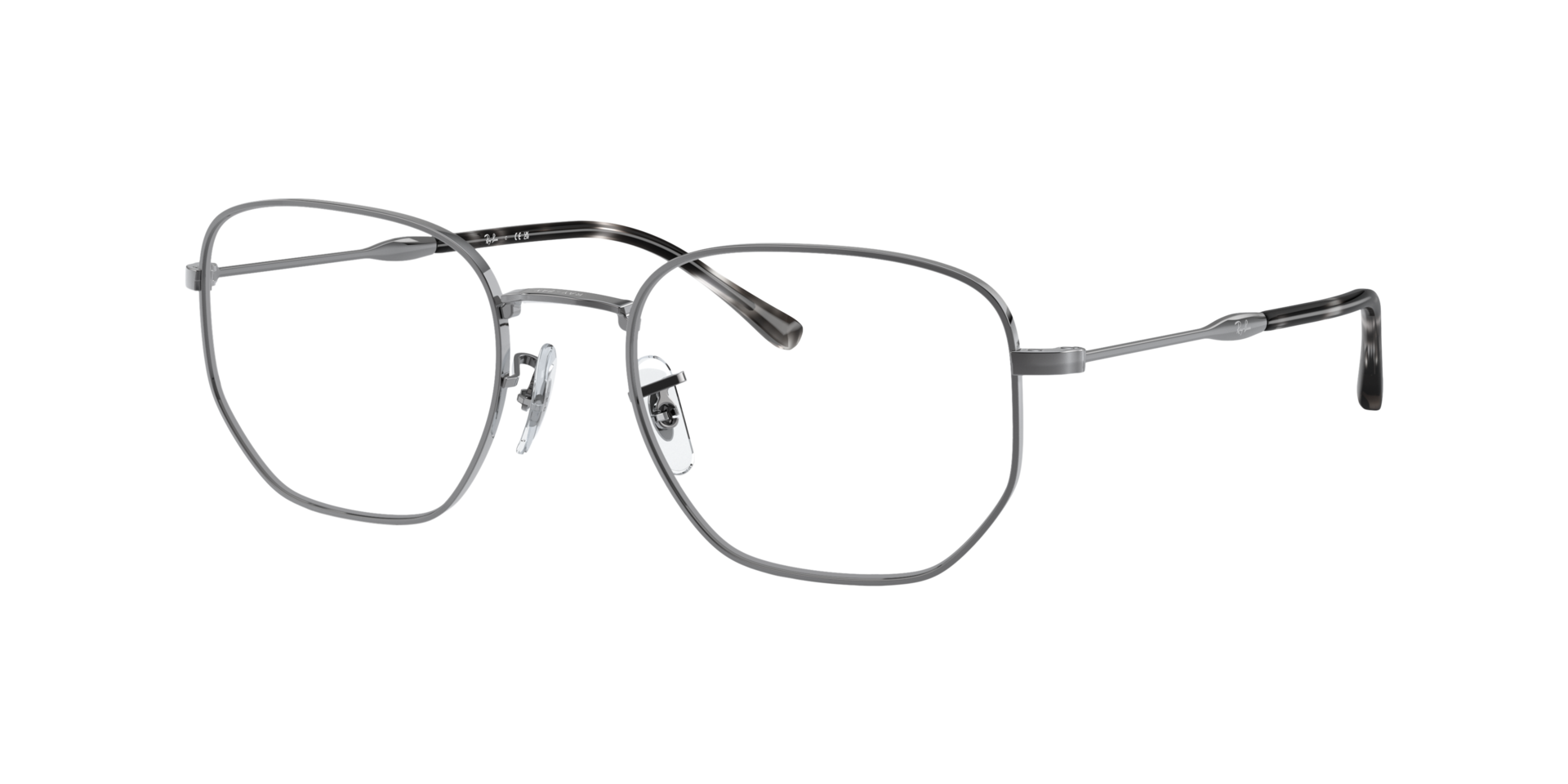 RB6496 Staalgrijs MetaalEyeglass Frames van B24, Hoekweergave