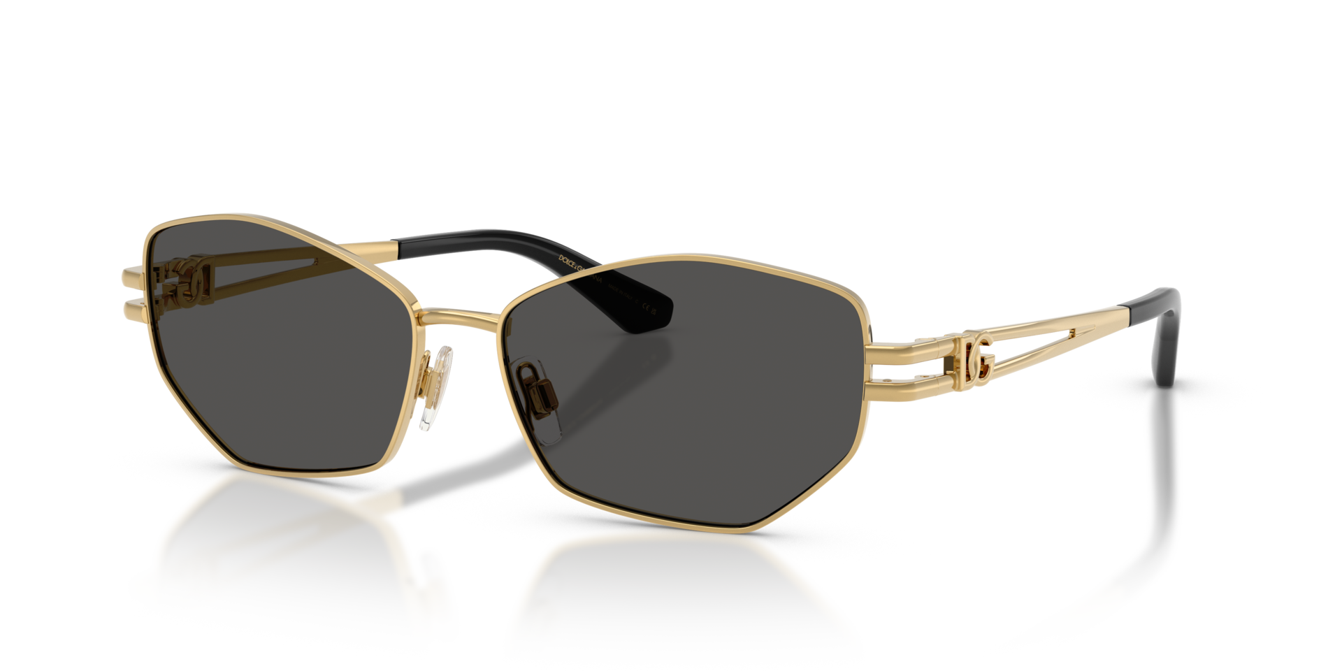 DG2338 Goud MetaalSunglass Frames van B24, Hoekweergave