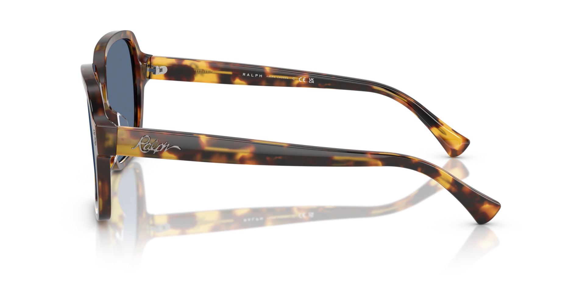 RA5304U Glanzend Havana AcetaatSunglass Frames van B24, Zijaanzicht