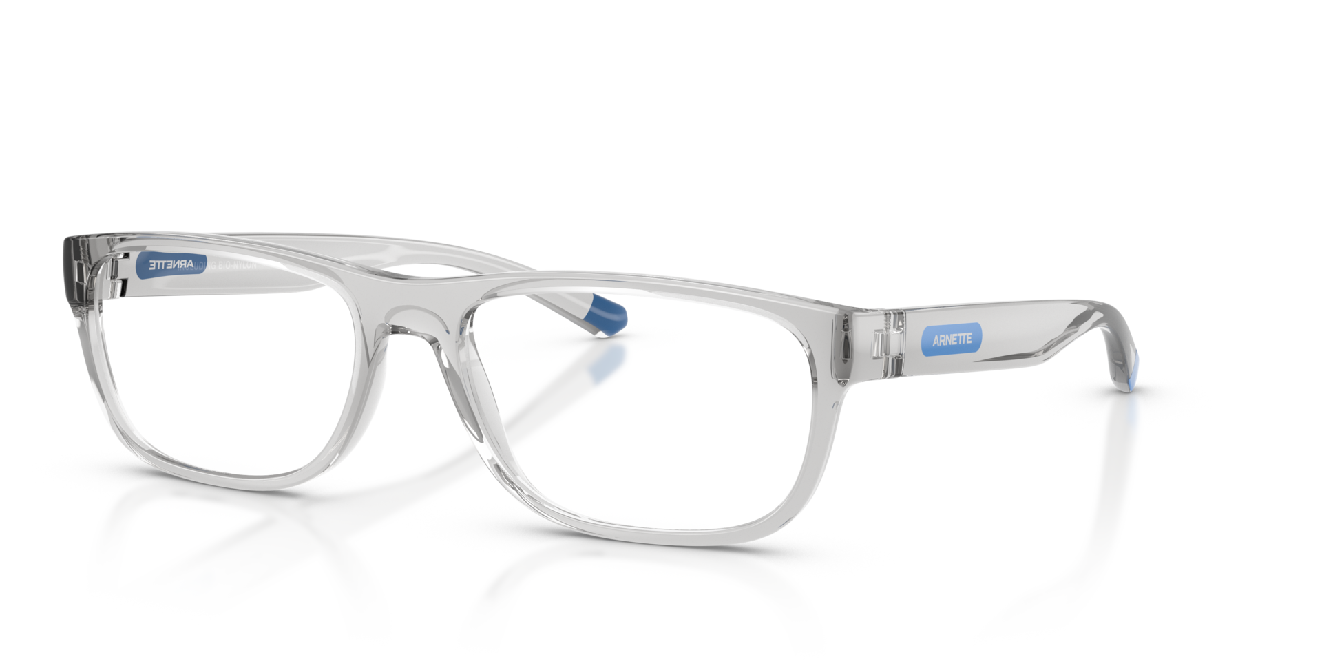 AN7289U Transparent Light Grey KunststofEyeglass Frames van B24, Hoekweergave