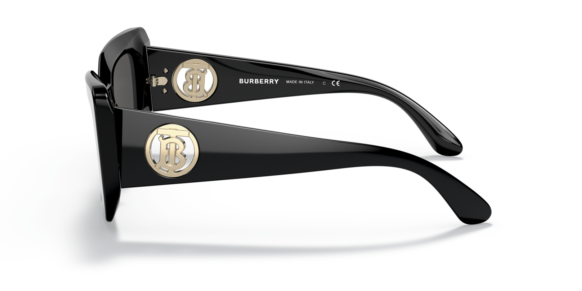 BE4344 Zwart AcetaatSunglass Frames van B24, Zijaanzicht