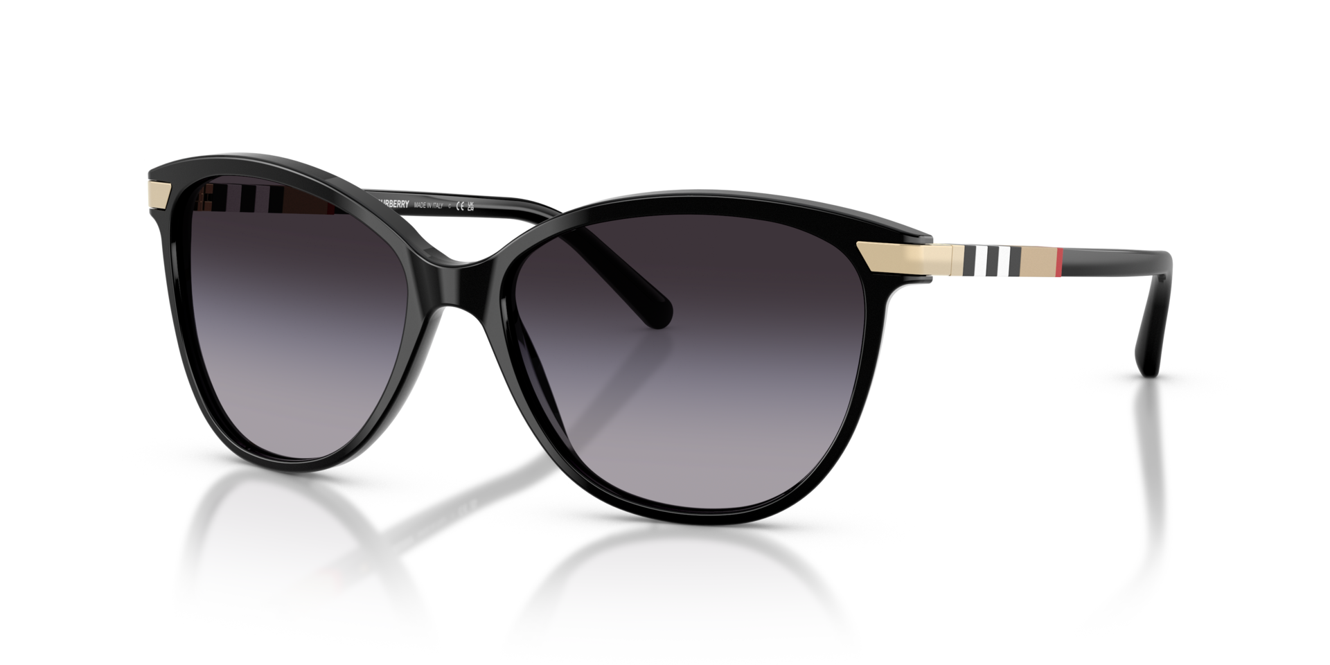 BE4216 Zwart AcetaatSunglass Frames van B24, Hoekweergave