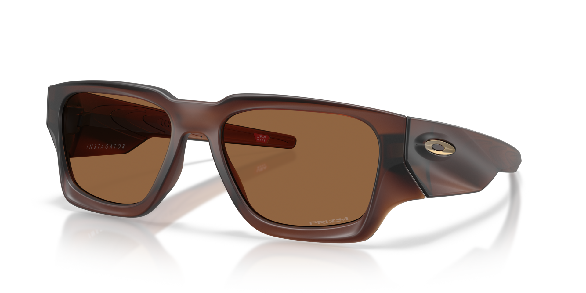Instagator Matte Rootbeer KunststoffSunglass Frames von B24, Dreiviertelansicht