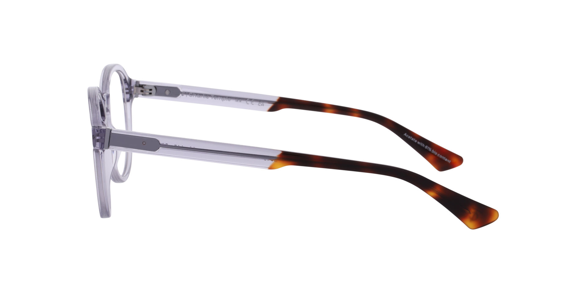 Mero Crystal Light Lilac AcetaatEyeglass Frames van B24, Zijaanzicht
