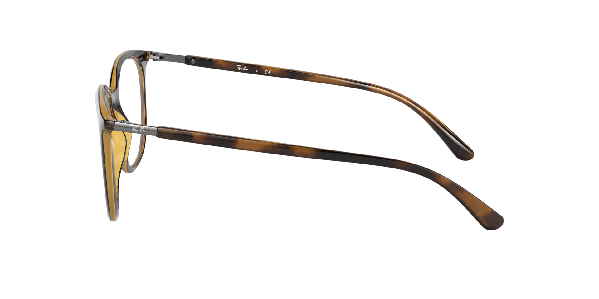 RB7190 Havana KunststoffEyeglass Frames von B24, Seitenansicht