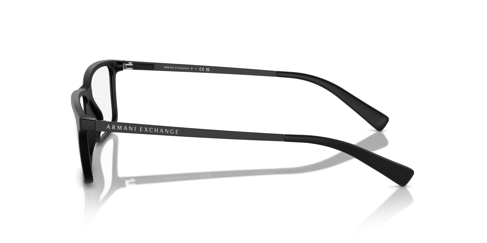 AX3027 Matzwart KunststofEyeglass Frames van B24, Zijaanzicht