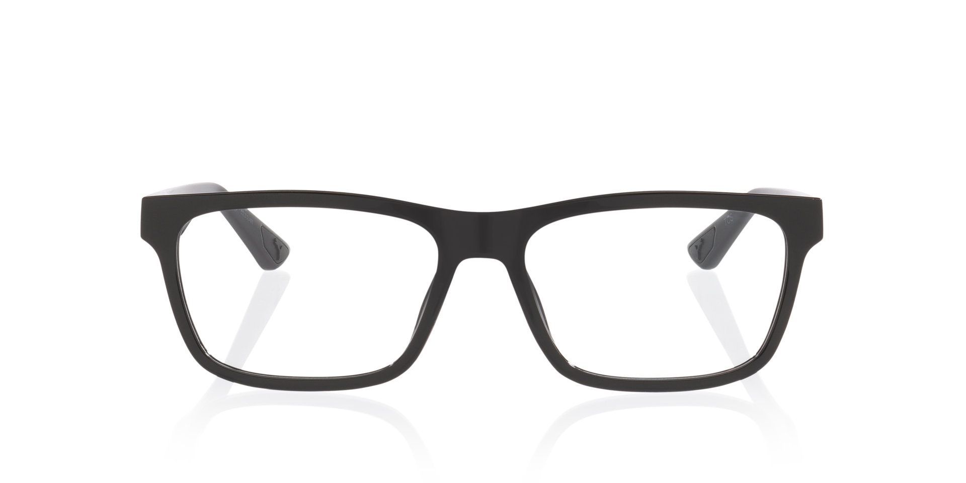 PU0509O Zwart KunststofEyeglass Frames van B24, Vooraanzicht