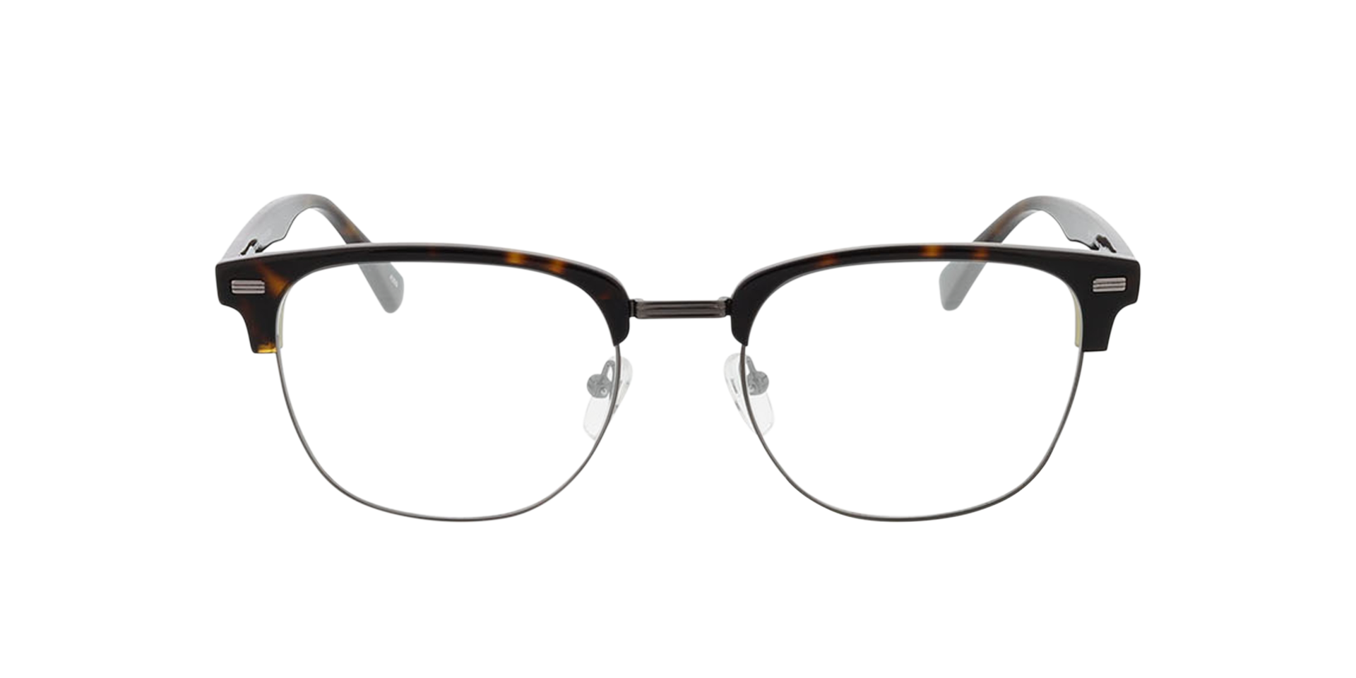 Houston Havana  &  Anthracite MetallEyeglass Frames von B24, Vorderansicht