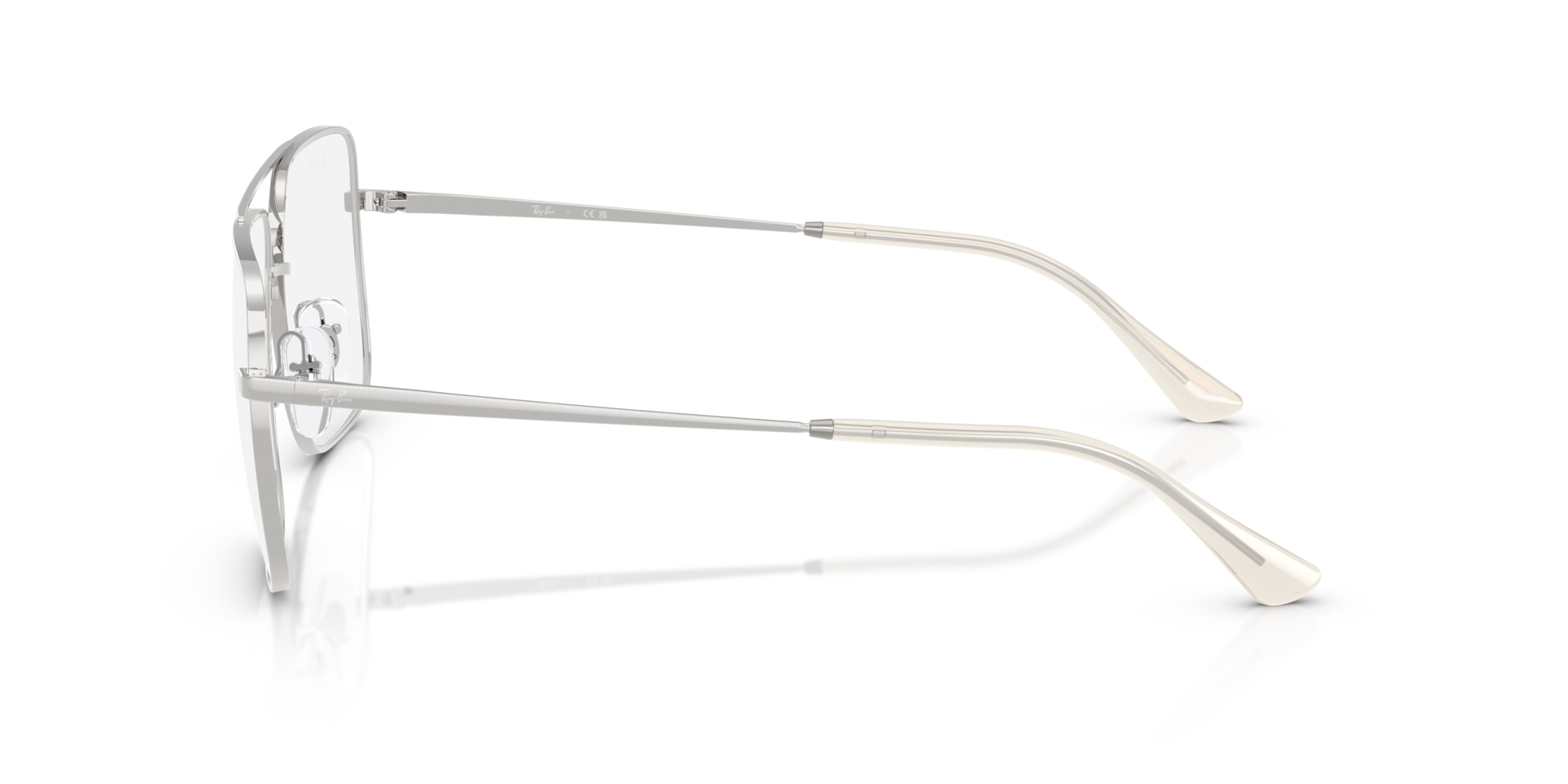 RB3758V Zilver MetaalEyeglass Frames van B24, Zijaanzicht