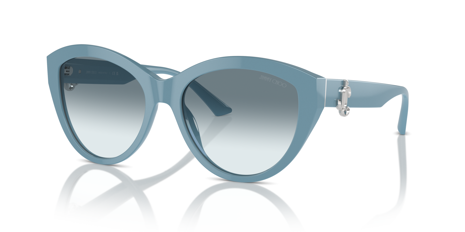 JC5007 Blauw AcetaatSunglass Frames van B24, Hoekweergave