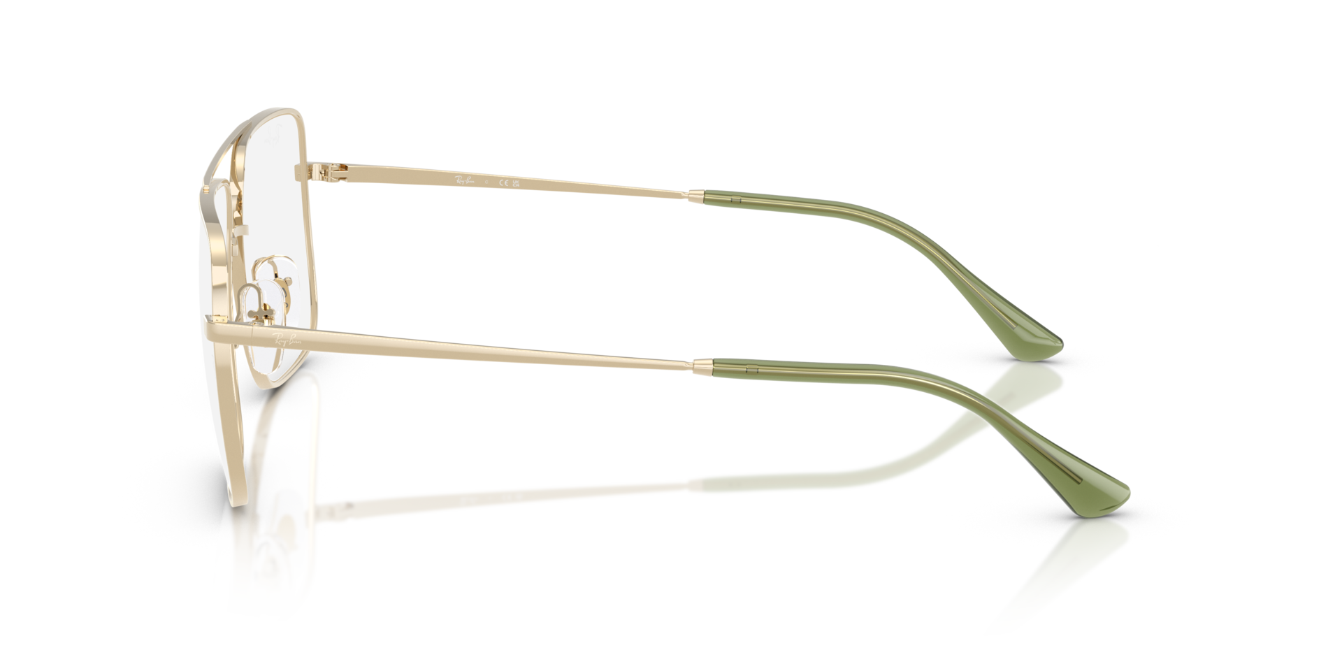 RB3758V Lichtgoud MetaalEyeglass Frames van B24, Zijaanzicht