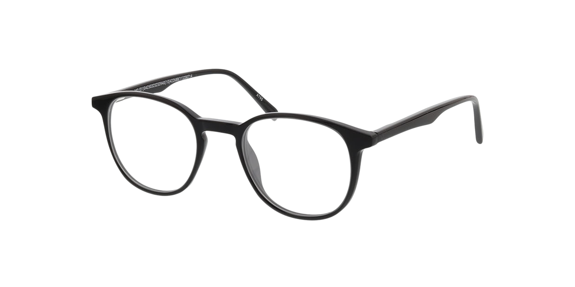 Stanford Schwarz KunststoffEyeglass Frames von B24, Dreiviertelansicht