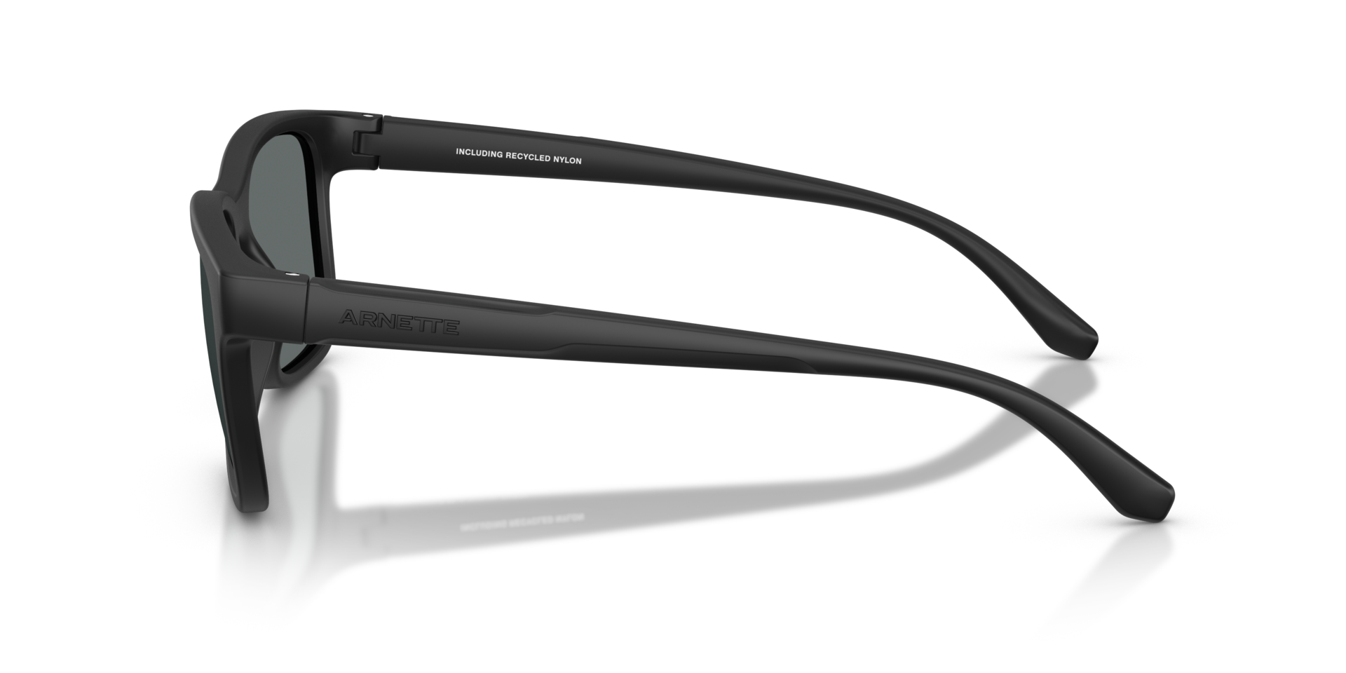 AN4378 Matte Recycled Black KunststoffSunglass Frames von B24, Seitenansicht