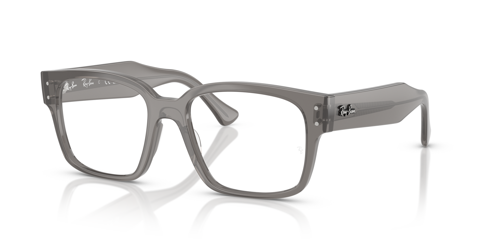 RB7256 Grau transparent KunststoffEyeglass Frames von B24, Dreiviertelansicht