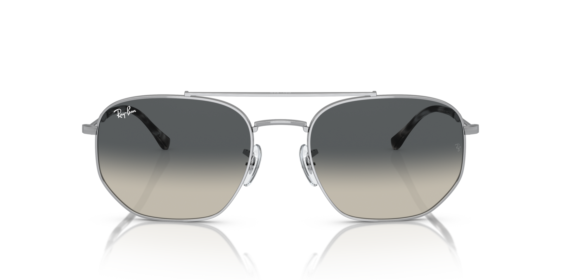 RB3707 Silber MetallSunglass Frames von B24, Vorderansicht