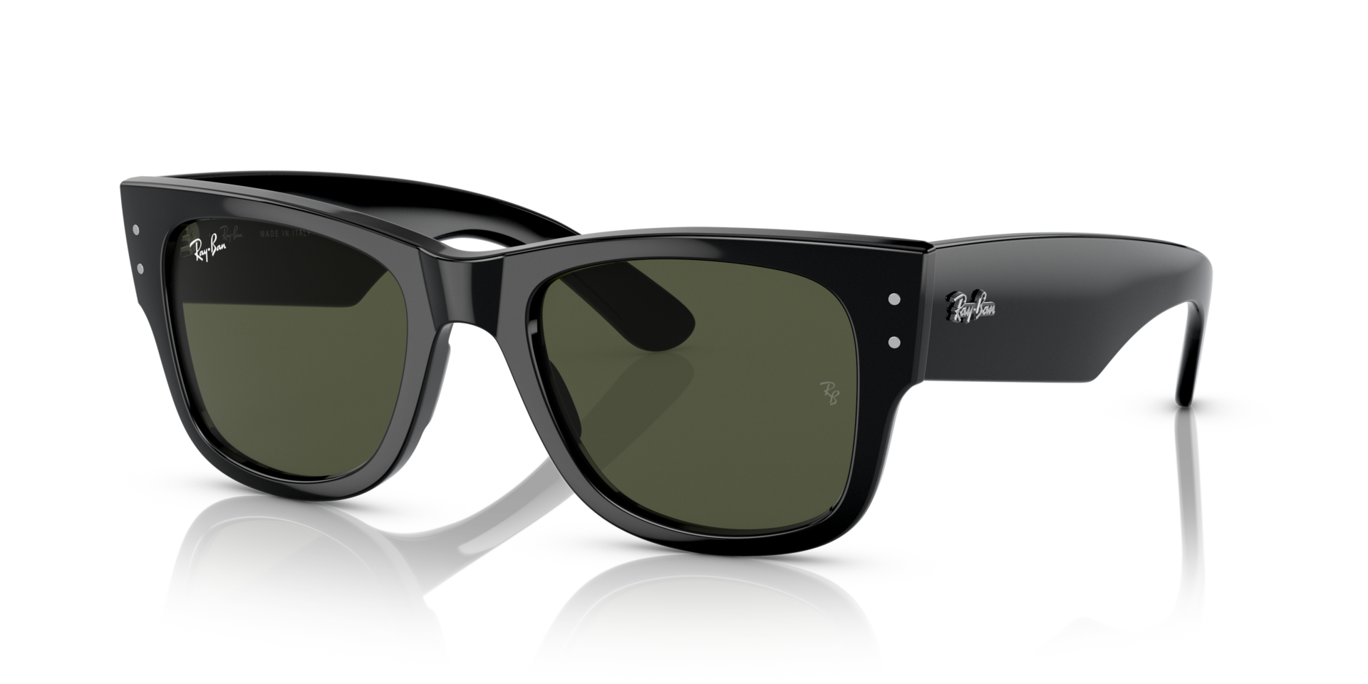 RB0840S Zwart KunststofSunglass Frames van B24, Hoekweergave