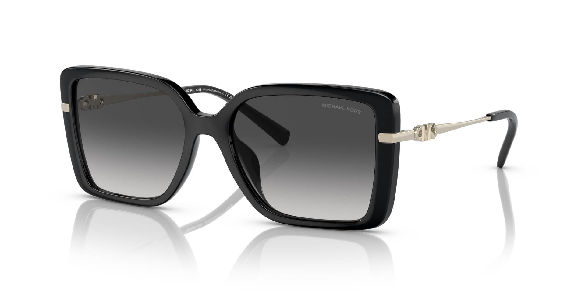MK2174U Zwart KunststofSunglass Frames van B24, Hoekweergave