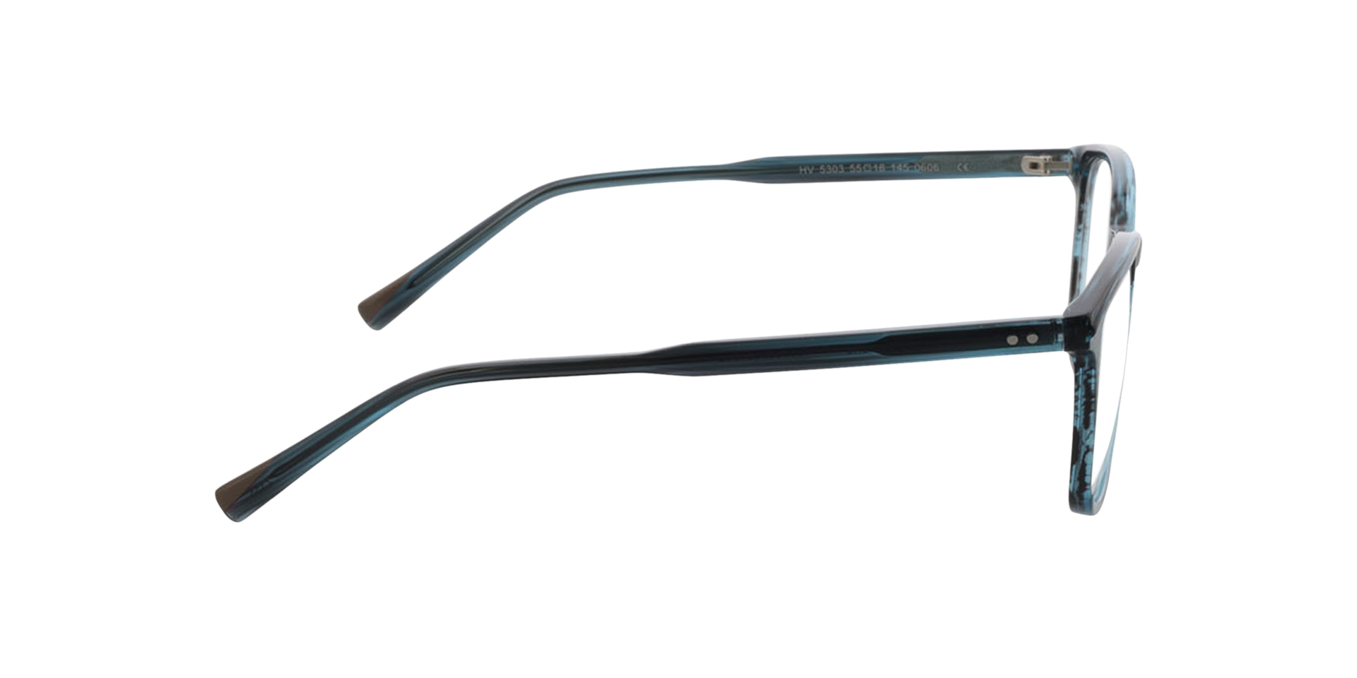 Barcelona Kristall Blau Horn AcetatEyeglass Frames von B24, Seitenansicht