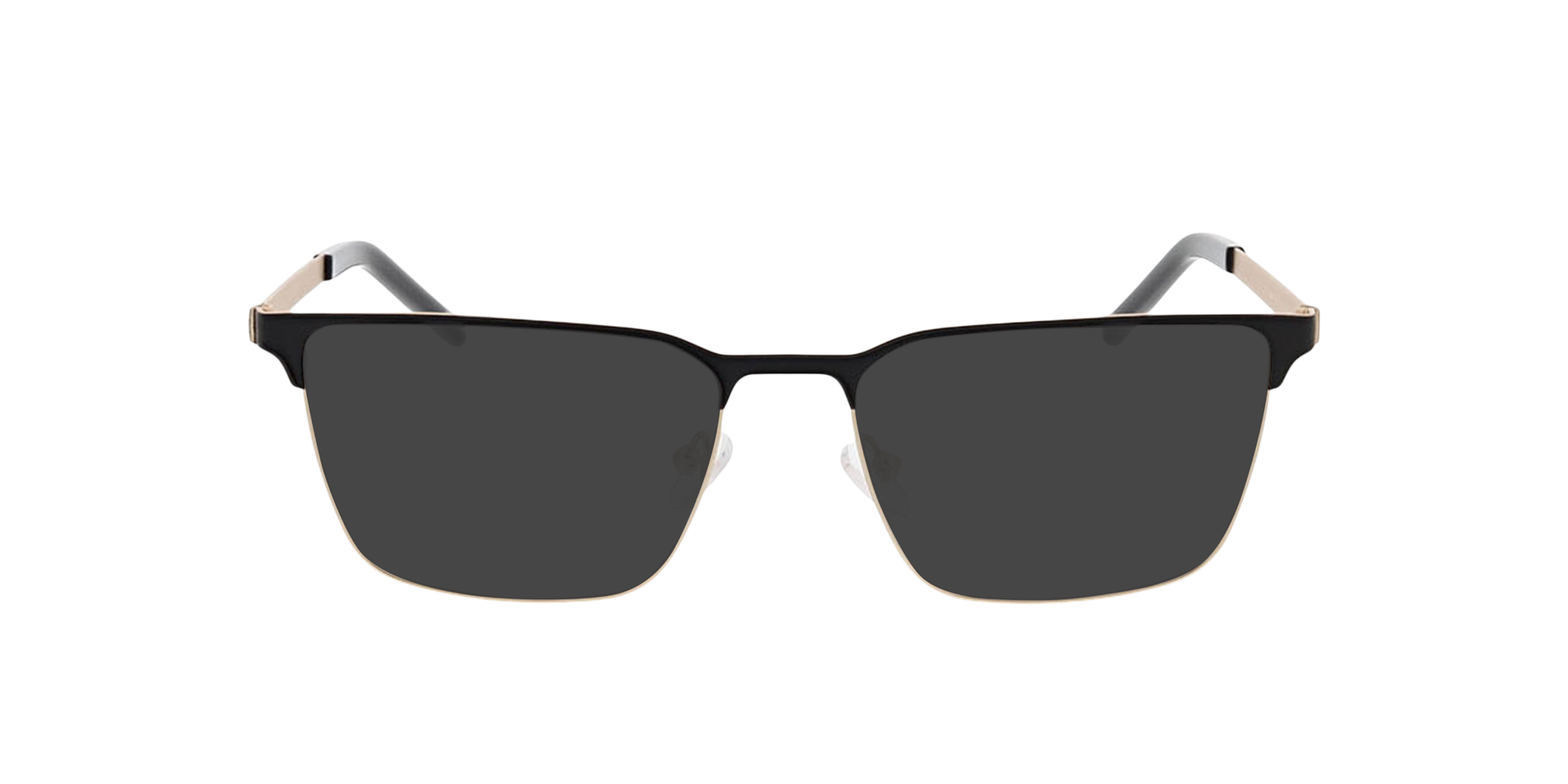 James Matt Black  &  Matt Gold  &  Black MetallEyeglass Frames von B24, mit getönten Gläsern