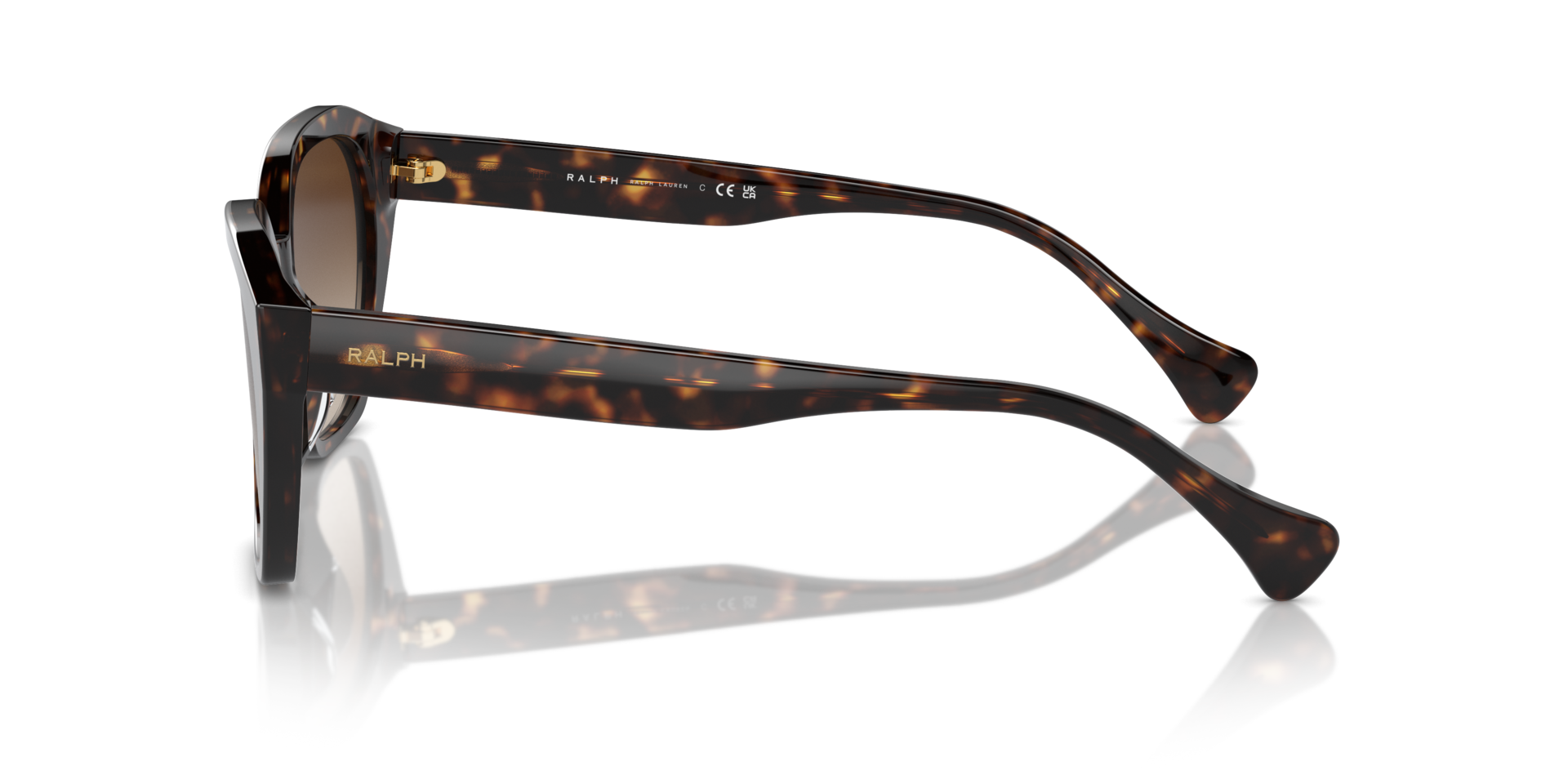 RA5315U Glanzend donker Havana AcetaatSunglass Frames van B24, Zijaanzicht
