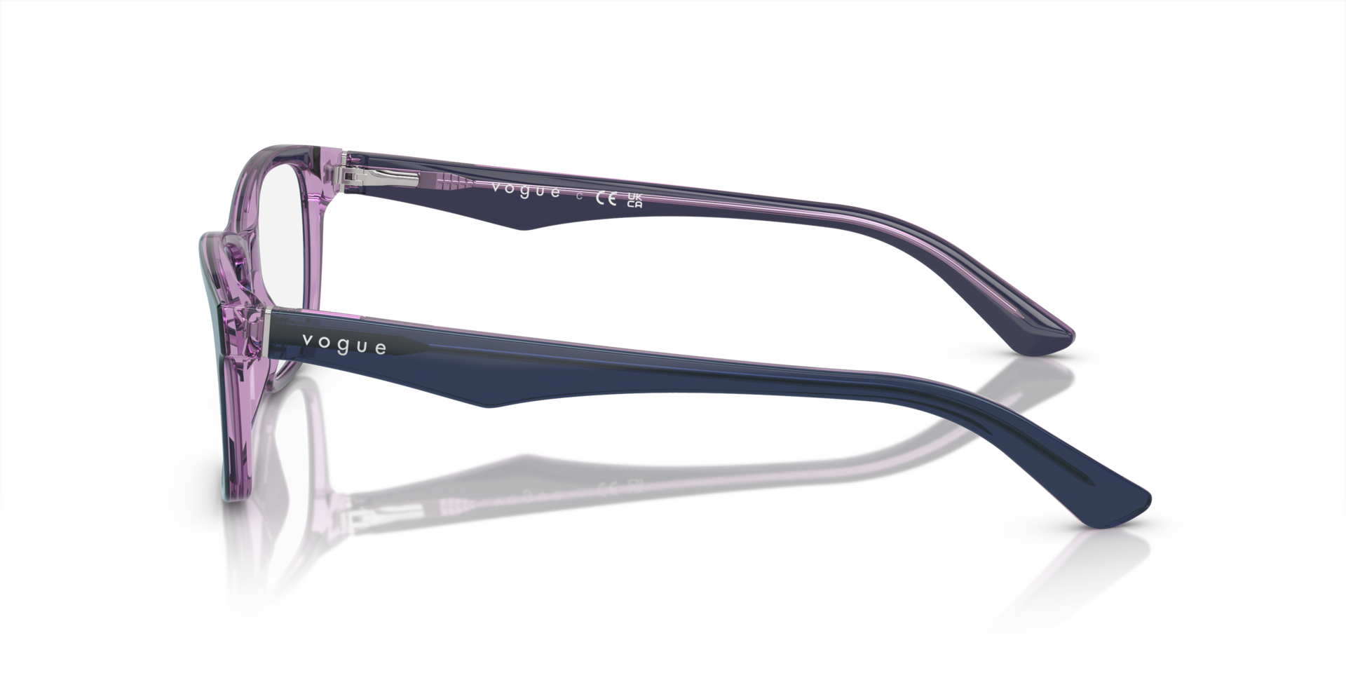 VO2787 Transparant groen AcetaatEyeglass Frames van B24, Zijaanzicht