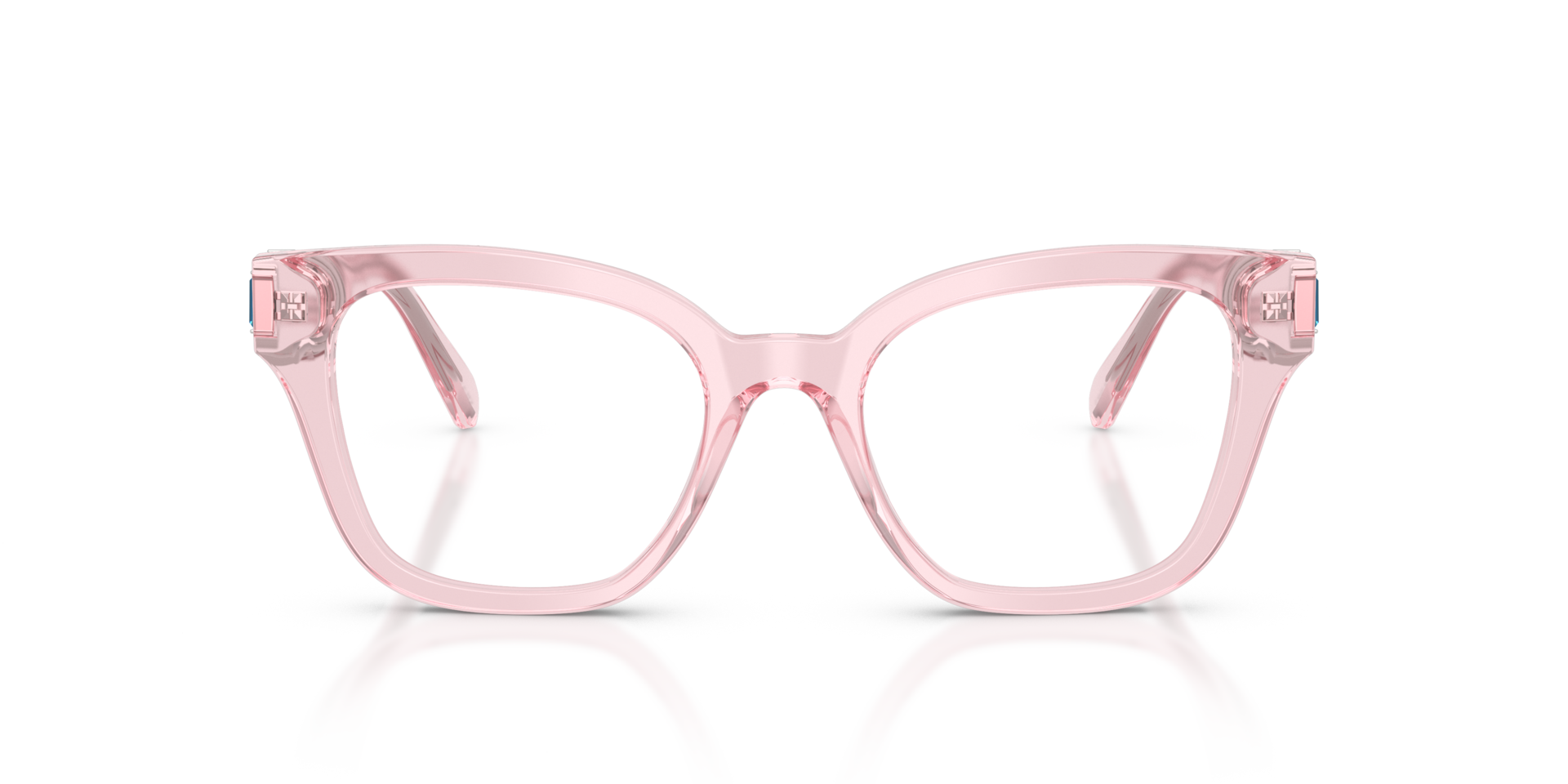 SK2048 Pink transparent AcetatEyeglass Frames von B24, Vorderansicht