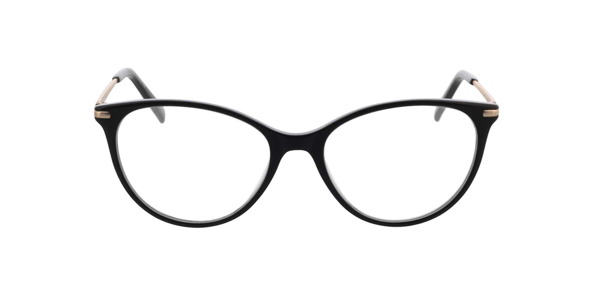 Lauren Zwart  &  satijn goud AcetaatEyeglass Frames van B24, Vooraanzicht