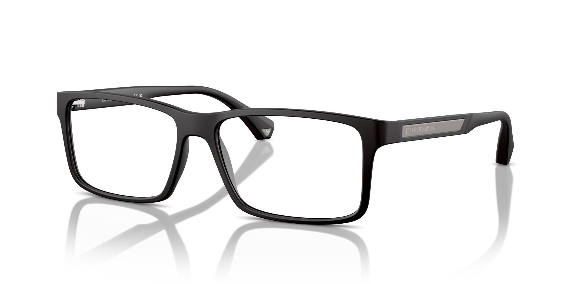 EA3038 Rubber zwart KunststofEyeglass Frames van B24, Hoekweergave