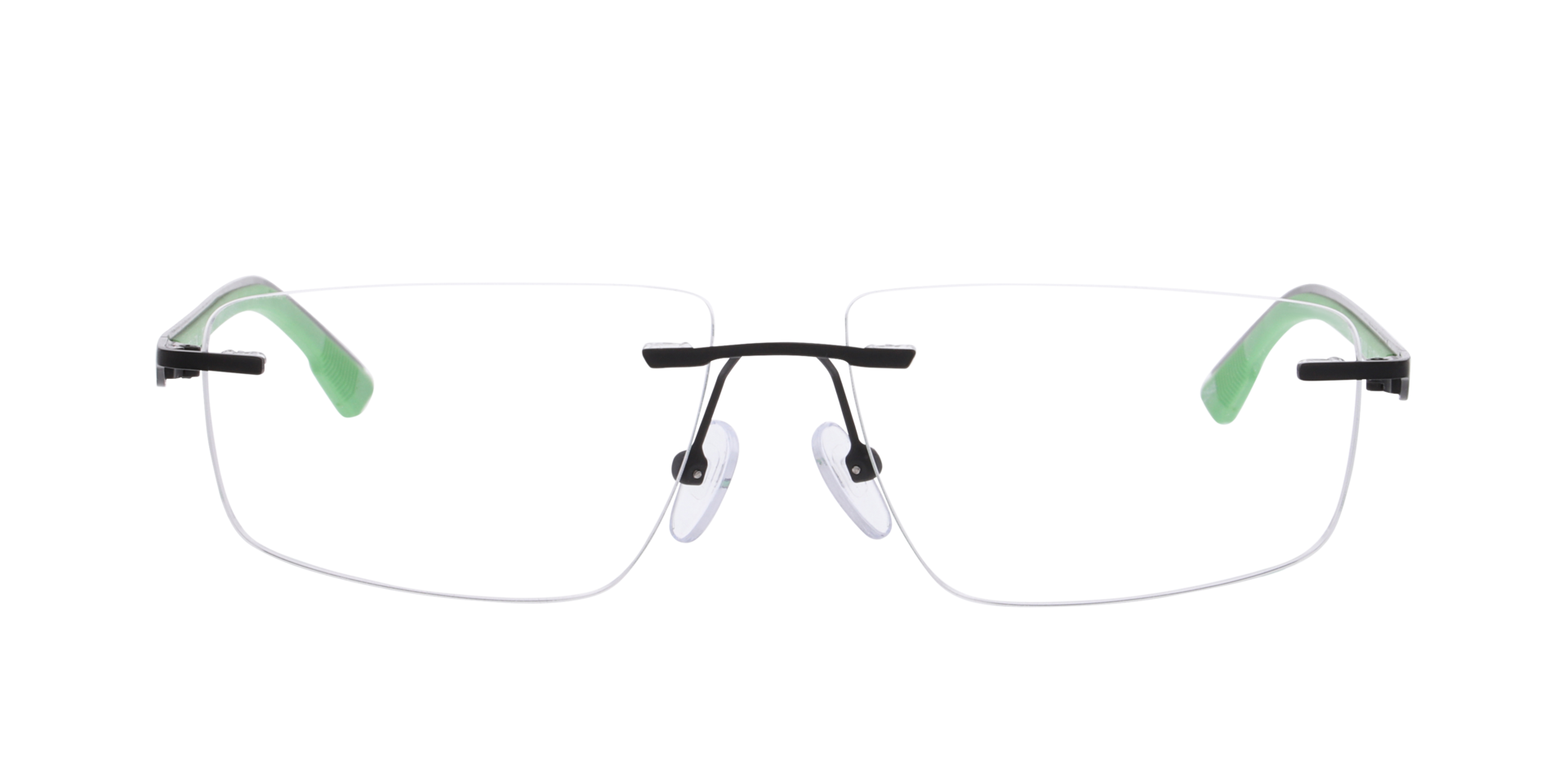 Willem Mattschwarz MetallEyeglass Frames von B24, Vorderansicht